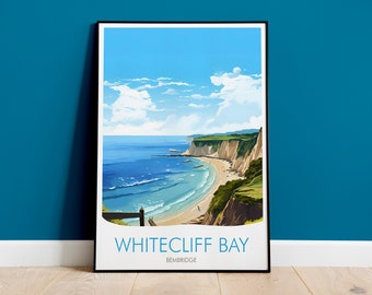 Whitecliff Bay Print, Bembridge Isle of Wight Print