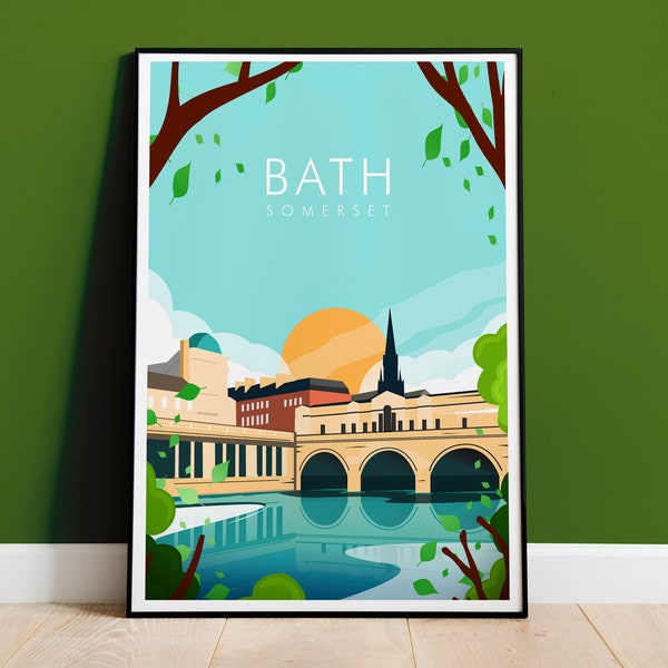 Bath Somerset Print, Pulteney-brug