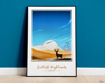 Scotland Print, Scottish Highlands