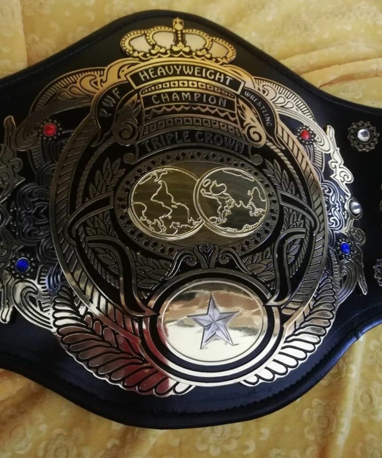 Triple Crown Heavyweight Wrestling Championship Title Belt - Etsy UK