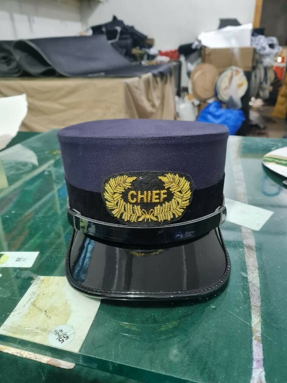 Replica 1880s POLICE CHIEF Visor CAP 