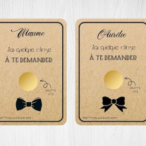 Carte à gratter - Annonce - Témoin - Demande - Personnalisable