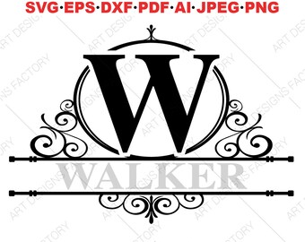 Download Split Monogram Etsy