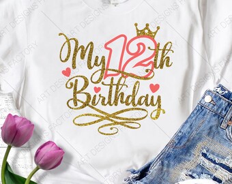 Download 12th Birthday Svg Etsy