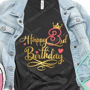 Happy 3rd Birthday SVG,Personalized One Banner,3rd Birthday SVG,Third Birthday Party Shirt cut files,Third birthday svg,Three year old svg