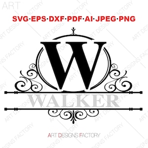 Split Monogram SVG,Split Font,Best Seller,Split Monogram Letters,Split Alphabet Svg,Font For Cricut,Regal Font Svg, baroc split monogram svg