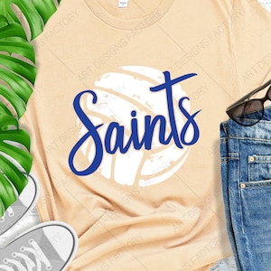 Saints Football with mascot Cricut, Silhouette cut file files vector, eps,dxf,svg,png,pdf,ai, Vinyl Cutter Ready, T-Shirt, CNC graphic 0448