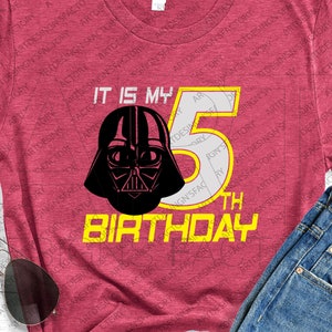 It&#39;s my 5th Birthday SVG,Darth Vader Birthday shirt cut files,Star wars Birthday shirt svg,5th Birthday Dart Vader Shirt circut files,SVG