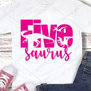 FIVE saurus Svg,Rex Pack,fifth birthday,Dinosaur cut files,t-rex,mirrored png,fifth Birthday Svg,Five a saurus Svg, Baby Birthday party svg
