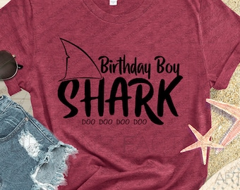 Birthday Boy Shark Svg, Doo Doo Doo Svg, Birthday Shark Svg, Birthday party shirt, Party shirt Svg, Birthday Shirt Svg, png Eps Svg Jpg Dxf