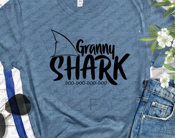 Granny Shark Svg,Shark SVG,Shark Family SVG,Shark Birthday svg,Birthday shirt Svg,Birthday Shark Party,Doo Doo Doo svg,Birthday Queen svg