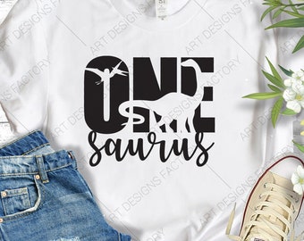 One Saurus SVG,dinosaur mom File, Silhouette Cut File,Cricut Clipart, Print Design,Template Vinyl wall decor,sticker first birthday svg,Dino