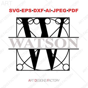 Split Monogram font,Grid Initials font, split letters, cricut design space, silhouette, sure cuts a lot,Svg,Jpeg,Dxf,Ai,Eps,Png,Pdf