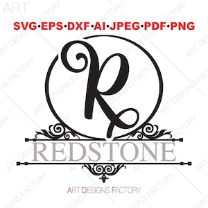 Delat monogram SVG, delat handskrivet typsnitt, bokstavssvg, delade monogrambokstäver, delat alfabetssvg, typsnitt för Cricut, regal typsnittssvg, ai, eps