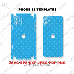 IPHONE 11 plantilla de corte de piel de envoltura completa Dxf, Svg, Eps, Jpg, Png, Pdf, silueta, cricut Cut File, Daddy Birthday phone gift templates