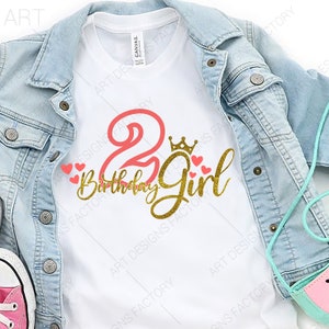 Svg de 2º aniversário,Png,Eps,Dxf,Svg de menina de 2º aniversário,Svg de segundo aniversário,Dois Svg, Silhueta,Arquivos de corte Cricut,2 Svg,Silhueta,Corte de Cricut,AI