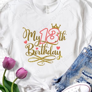 My Thirteenth Birthday Svg, Official teenager, Birthday squad, 13, 13th, Cutting files for use with Silhouette Cameo, ScanNCut, Cricut