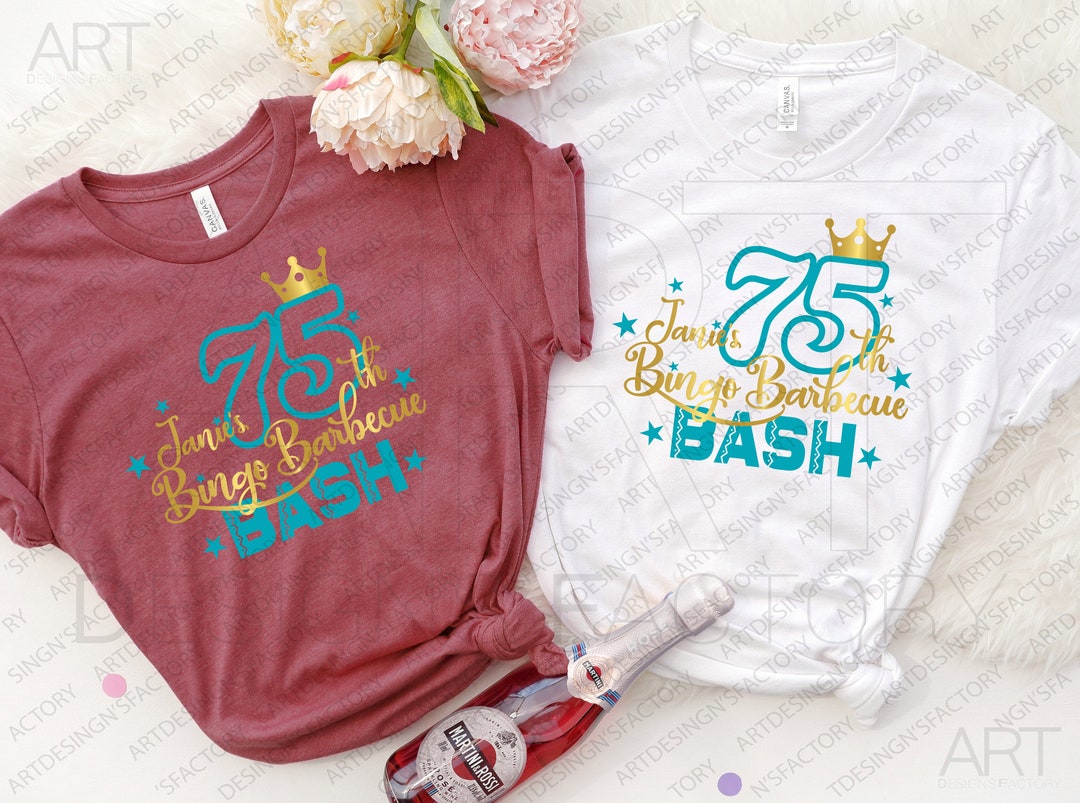 Janie Script Svg Janie's 75th Bingo Barbecue Bash Svg,barbecue Bash Svg,75th Barbecue ...