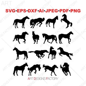馬 SVG、馬 SVG バンドル、馬カット ファイル、馬のシルエット、馬のベクター、馬のクリップアート、馬のデザイン SVG、動物 SVG、動物カット ファイル
