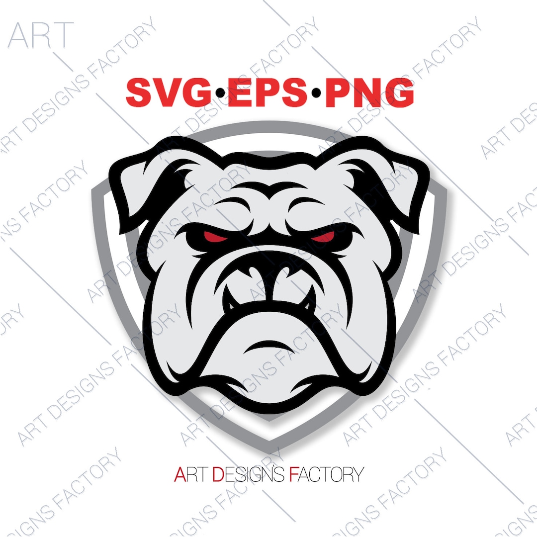 BULLDOG Front Face Svg,bulldog Cutting File,ga Bulldogs Logo Svg