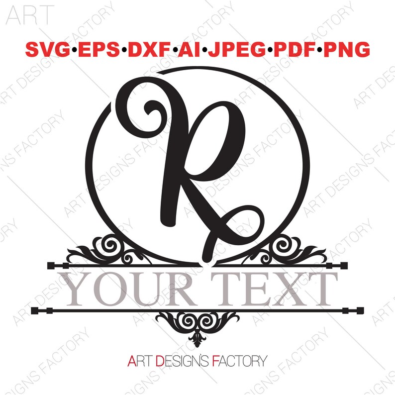 Split R Sgv Split Monogram SVG, Split Handwritten Font, Letter Svg, Split Monogram ...