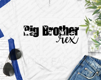 Big Brother rex Cut Files,Trex Birthday Svg,Dinosaorus Shirt Svg,Birthday Dino Shirt Svg,Brother Birthday party Svg Png Eps Dxf Pdf Jpg