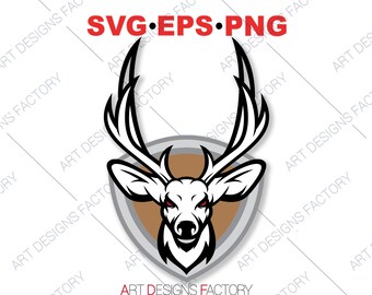 Arquivos de corte de cabeça de veado, clipart de veado, rena de veado Svg, silhueta de veado, caça cabeça de veado Svg, clipart, arquivos Svg de silhueta de veado para Cricut