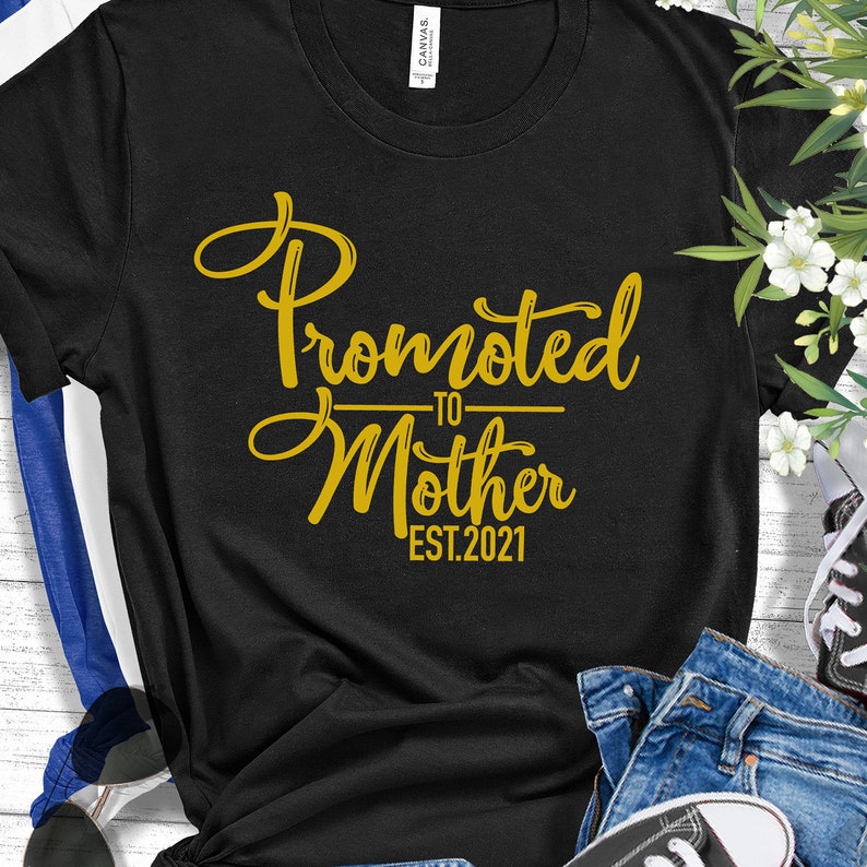 Download Promoted to Mother Est 2021 SVG New MomMommy To Be First | Etsy