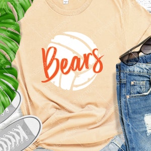 Bären Team Svg,Grizzly Bear College,Bears High School Team,Dxf,Png,Eps,Pdf,Ai,Bears Sport Maskottchen Logo,PNG Clipart Vektor,Cricut Cut Cutting