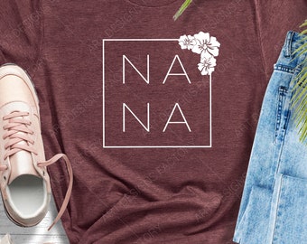Nana heart svg, Nana svg,Flowers svg, Best Nana svg, Most loved Nana svg, Nan svg, Heart Svg,Dxf, Ai, Pdf, Png, Eps Instant Download, Cricut