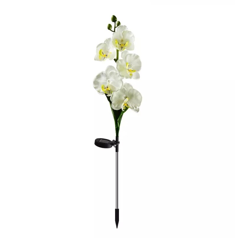 Solar Garden Decoration ORCHID Flower with 5 Head decor Outdoor image 6