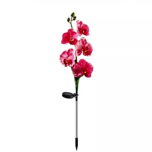 Solar Garden Decoration ORCHID Flower with 5 Head decor Outdoor image 7