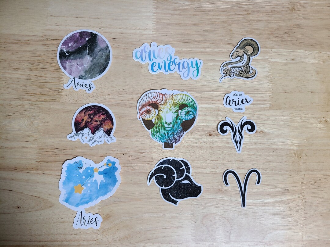 Aries Sticker, Aries Gift, Zodiac Sticker, Zodiac Gift, Horoscope ...