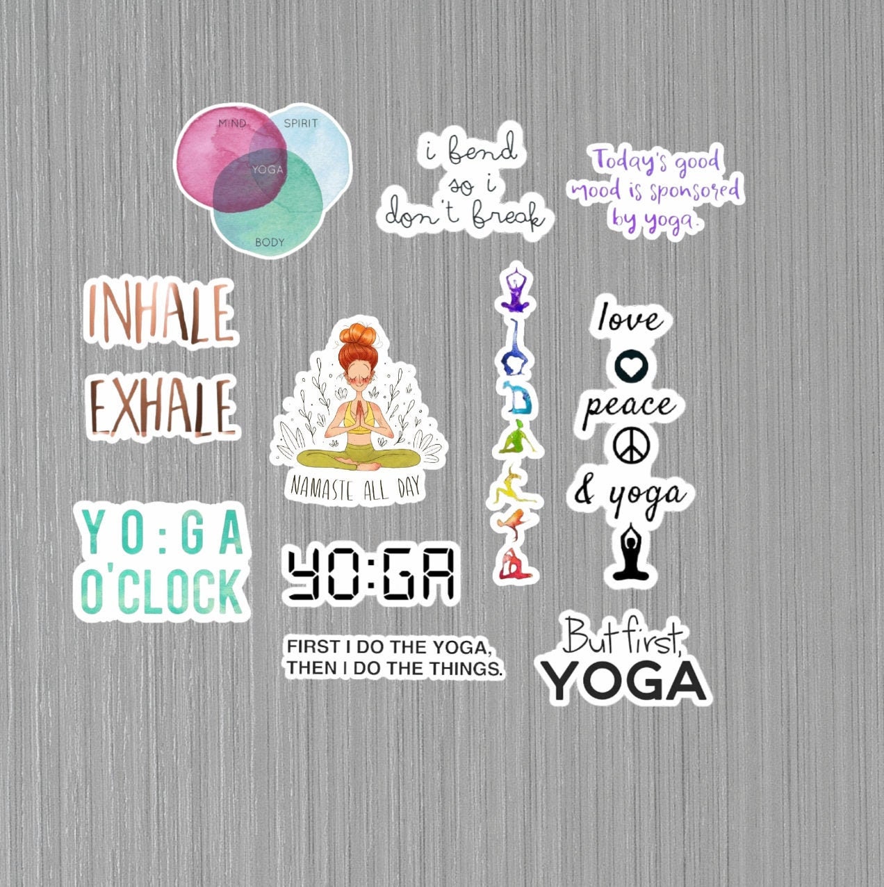 Yoga Stickers Yoga Gifts Yoga Decal Yoga Quote Yoga Etsy