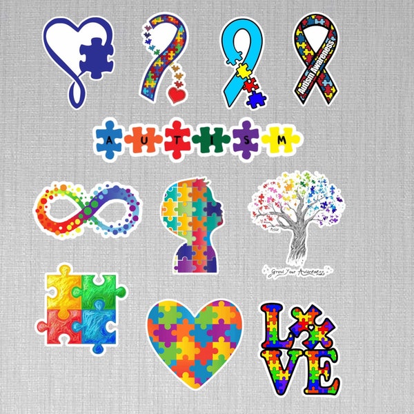 Autism Awareness Stickers, Autistic Pride, Awareness Ribbon, Stickers Laptop, Autism Acceptance Sticker, Autism Mom, Aspergers Sticker