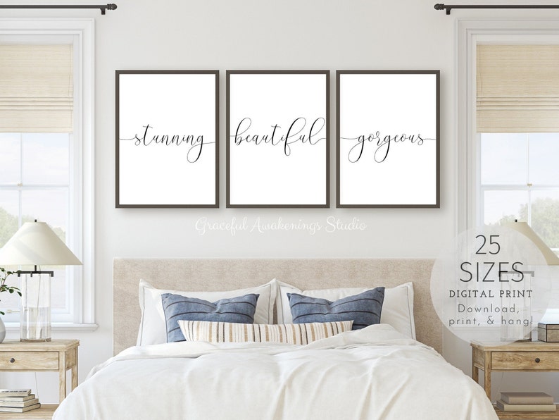 Bathroom Print Set of 3 Bathroom Wall Art Prints Hello - Etsy