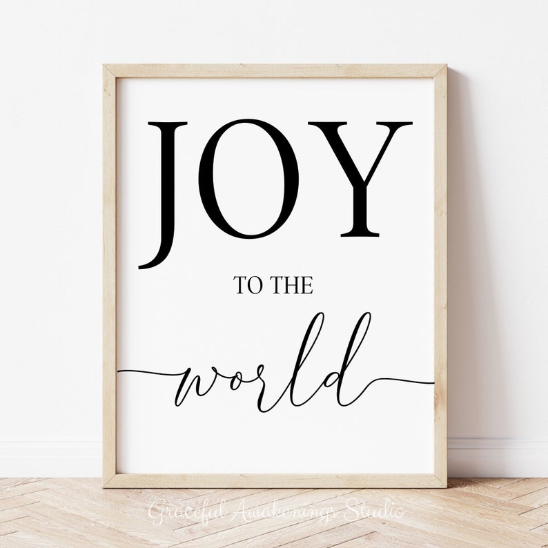 Joy To The World Printable Wall Art Joy to the World Sign Etsy
