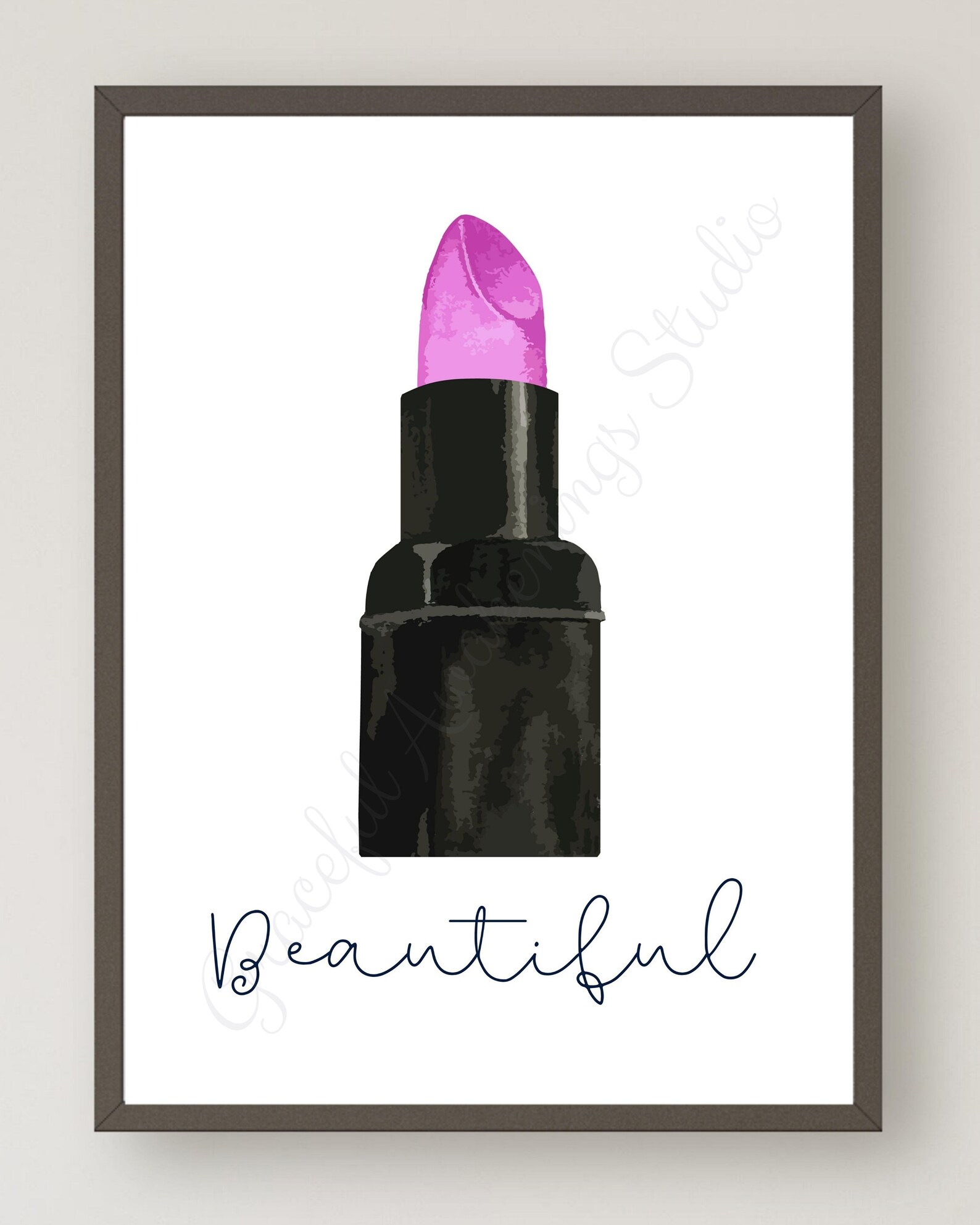 Lipstick Wall Art Lipstick Prints Makeup Wall Art Set of 6 Etsy