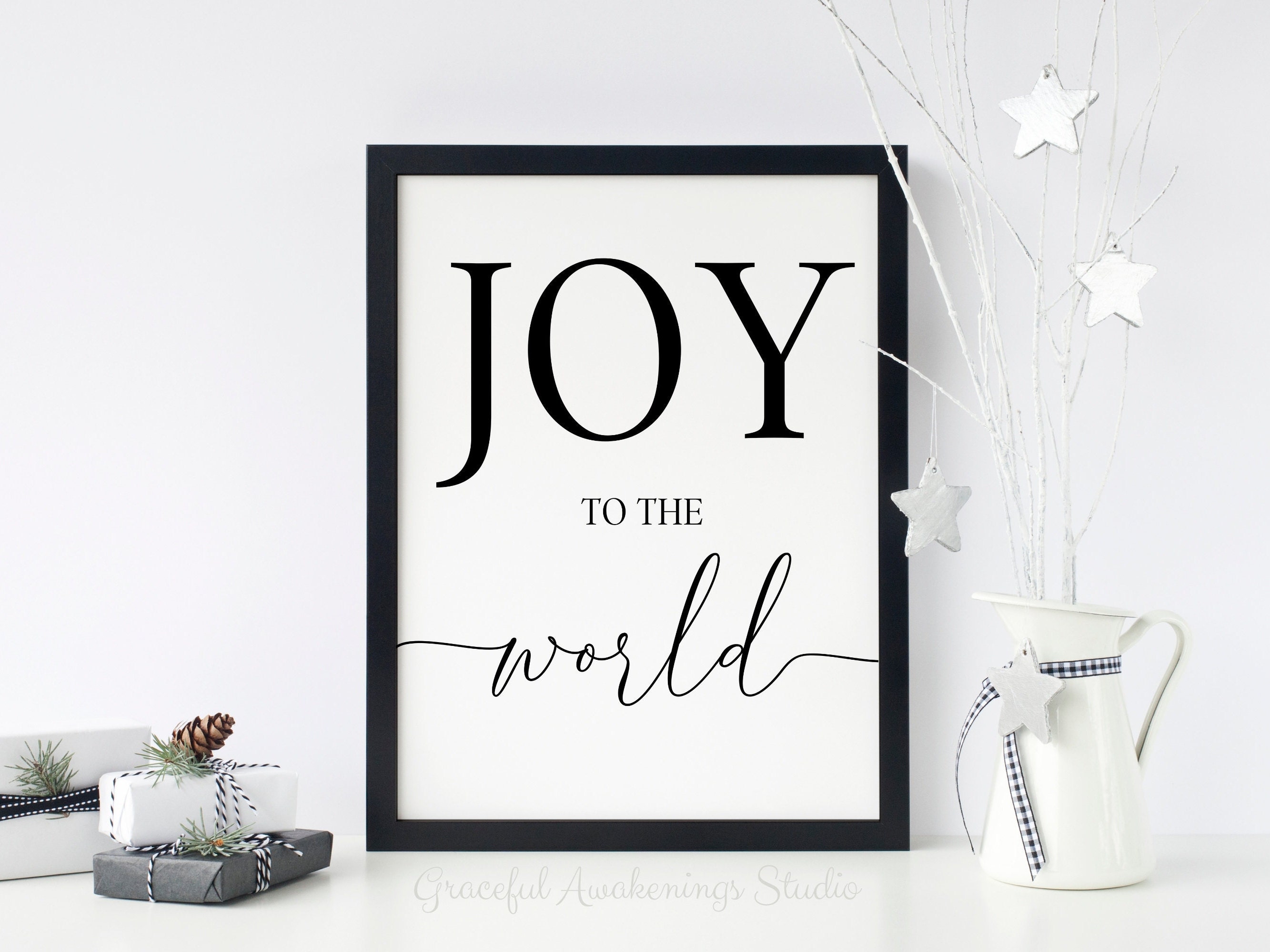 Joy to the World Printable Wall Art Joy to the World Sign Etsy