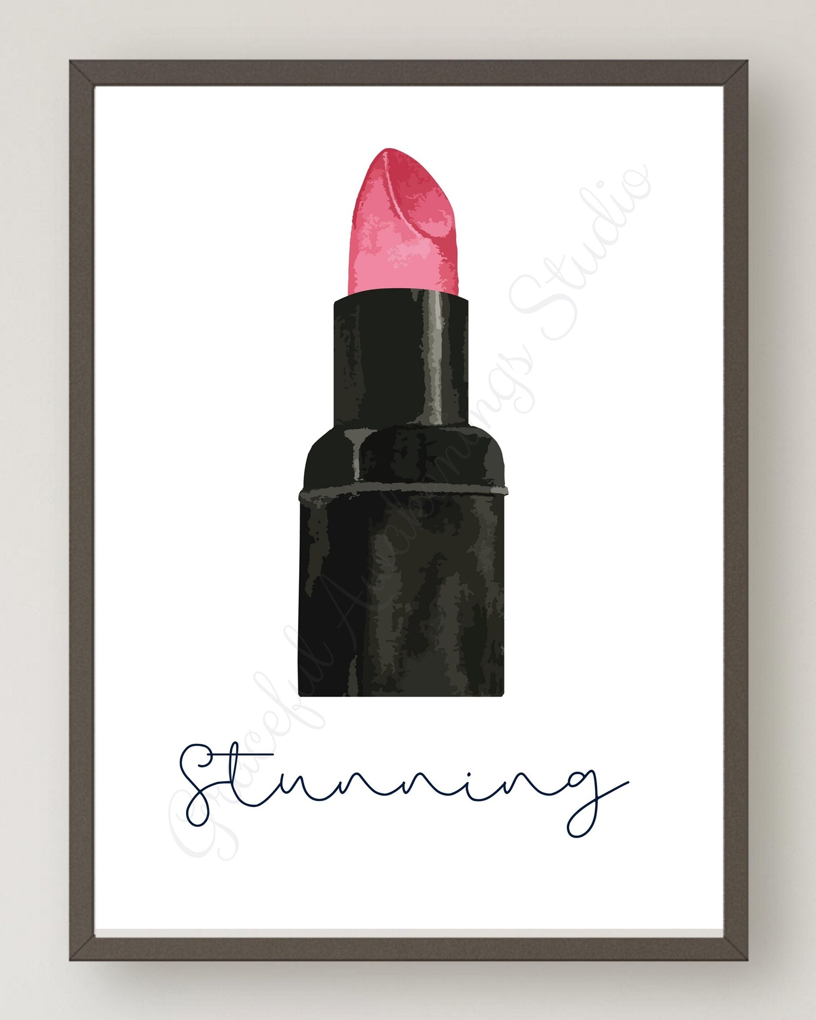 Lipstick Wall Art Lipstick Prints Makeup Wall Art Set of 6 Etsy