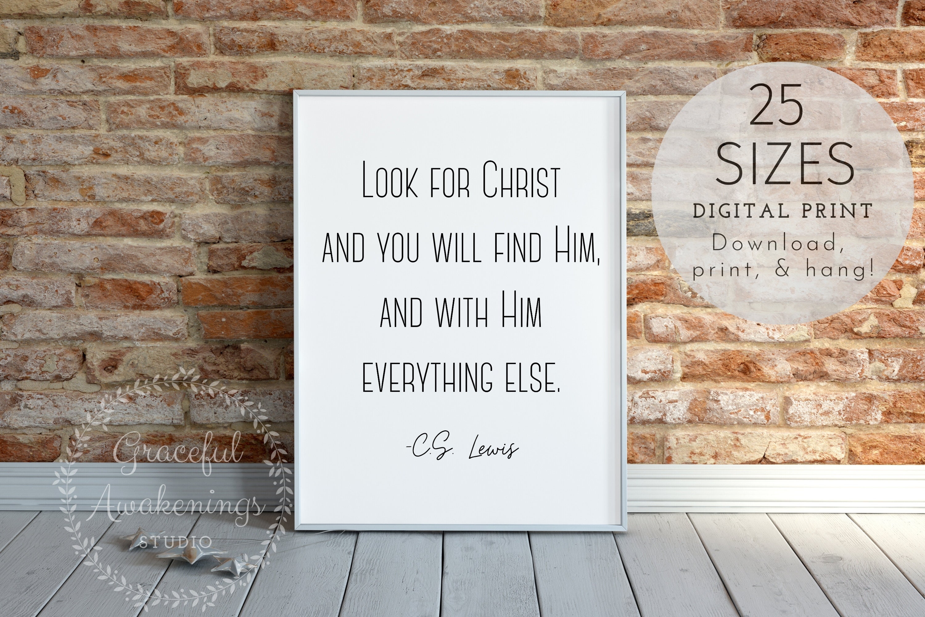 CS Lewis Wall Art CS Lewis Quotes CS Lewis (Instant Download) 