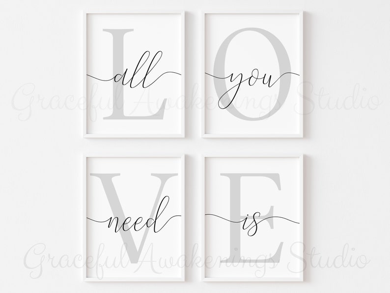 All You Need is Love Printable Love is All You Need Sign | Etsy