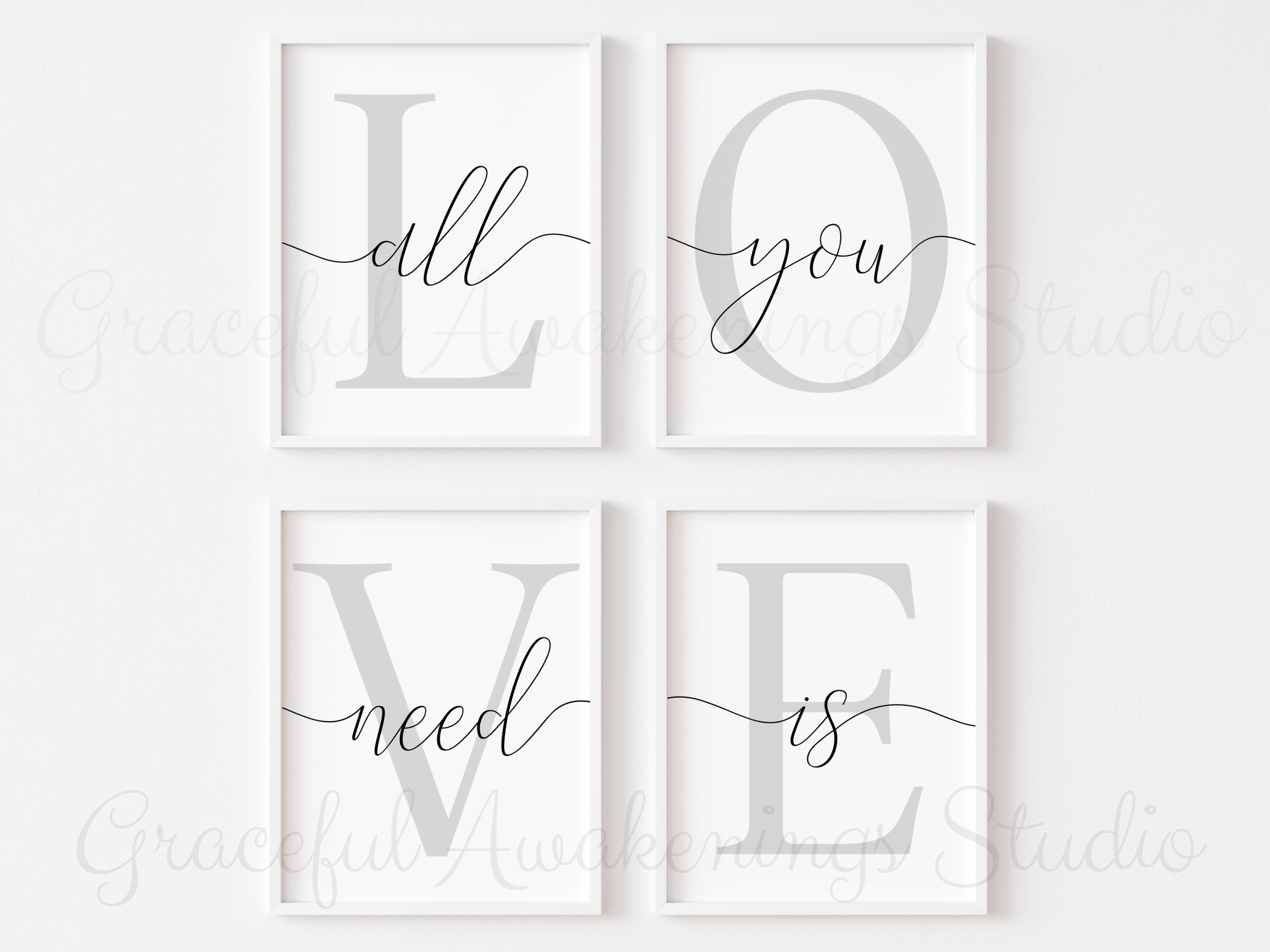 All You Need Is Love Printable Love Is All You Need Sign Etsy