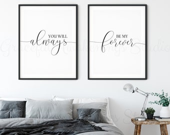 Láminas de arte de pared "Siempre y para siempre" (Descarga digital)