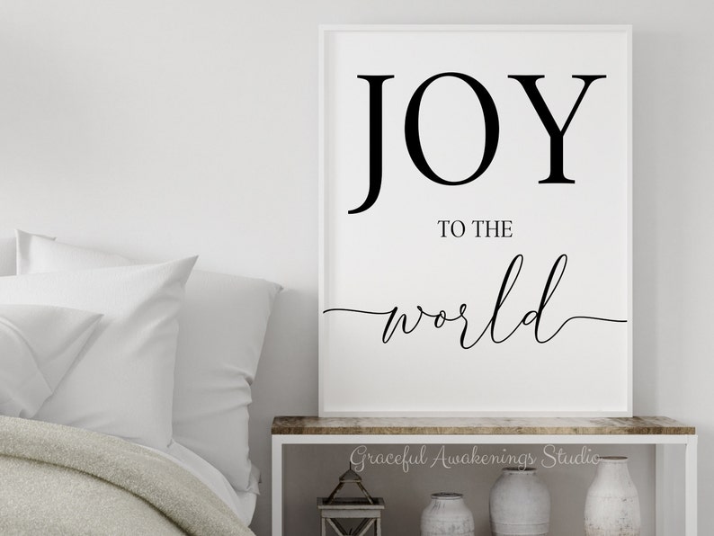 Joy To The World Printable Wall Art Joy to the World Sign Etsy