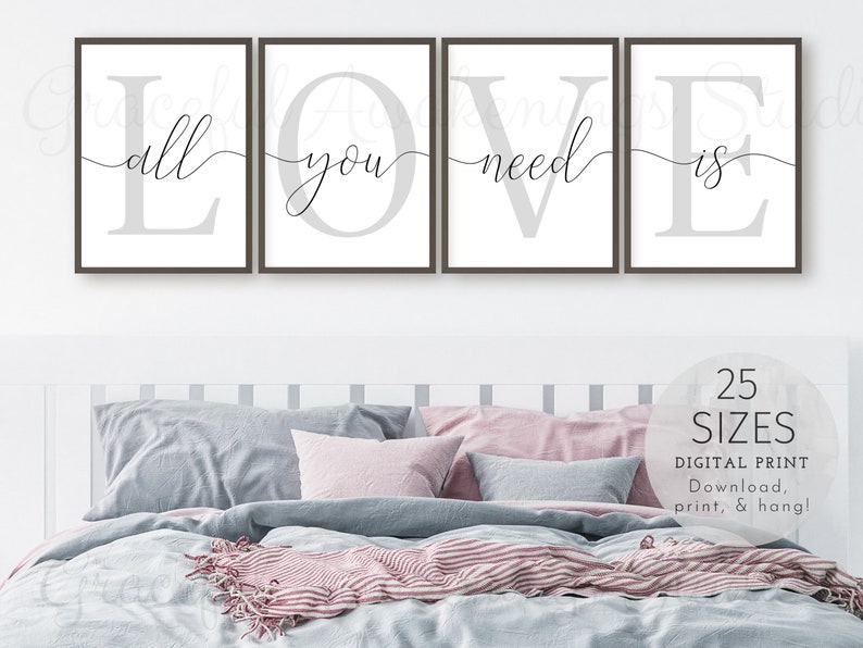 All You Need is Love Printable Love is All You Need Sign Etsy