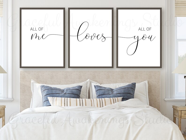 Wall Hangings for Bedroom, Romantic Bedroom Art, Above Bed Decor