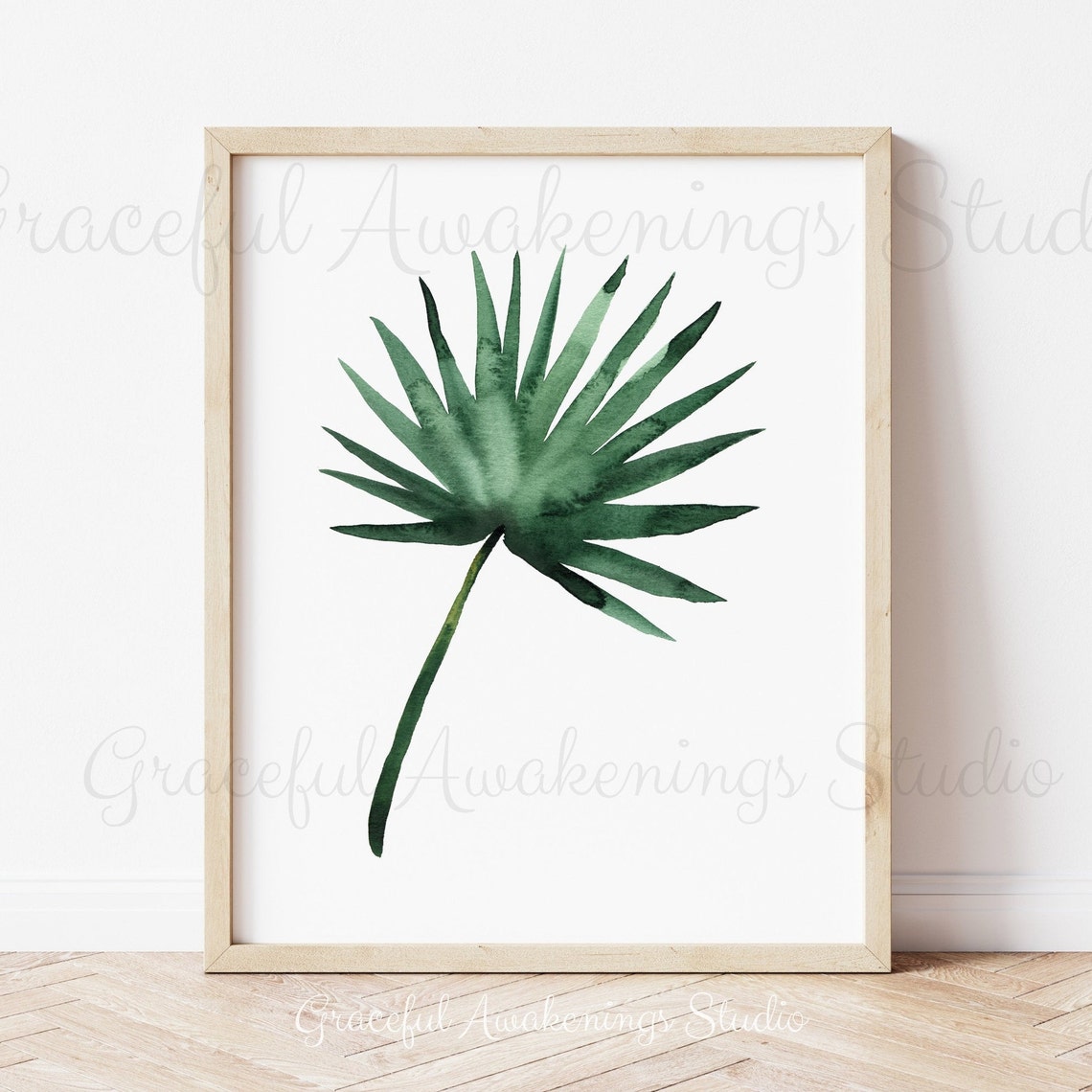 Palm Leaf Print Set of 4 Tropical Leaf Decor Botanical Print Etsy