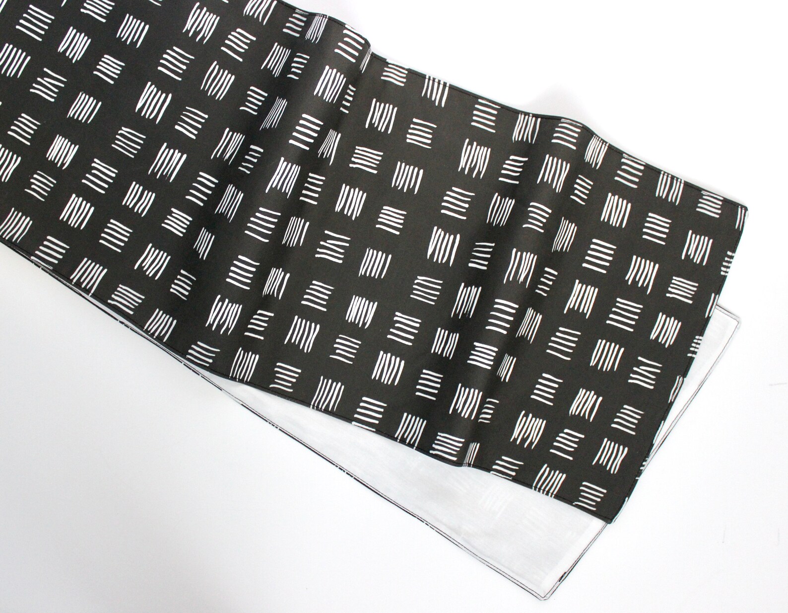 Linen Table Runner Tribal Table Runner Black White Table Etsy