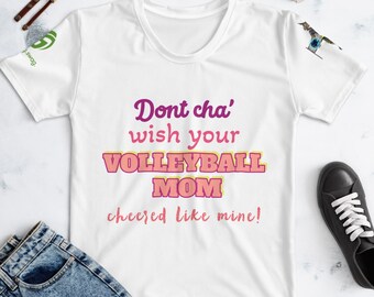 Mom Volleyball Shirt, Dont cha Wish Your Volleyball Mom Cheered Like Mine, Volleyball Mama Shirt, Gift For Volleyball, Owl Lovers Shirt